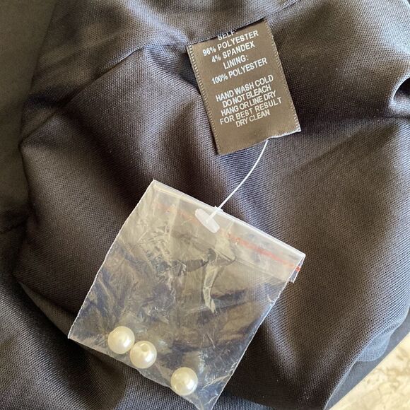 Lulus Black Sleeveless Cocktail Dress Pearl Neckline - Picture 11 of 14